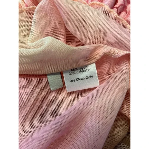 Y2K Fairy Grunge Cottage Core Pink Abstract Tank Top Sz L Lettuce Trim Shirt - Picture 4 of 5